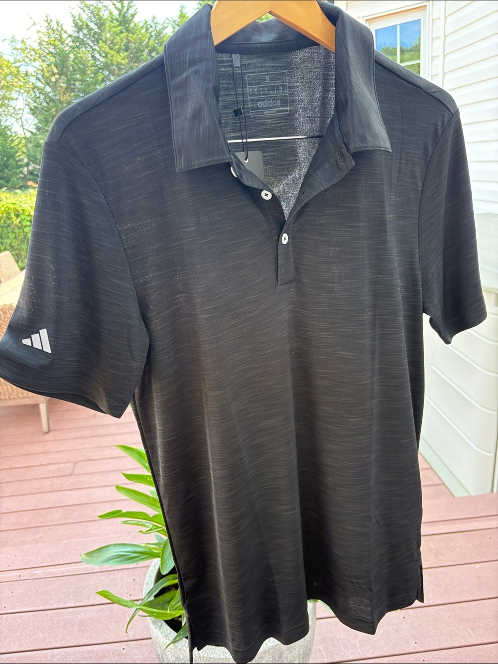 adidas Golf Men’s Black Heather Polo Shirt